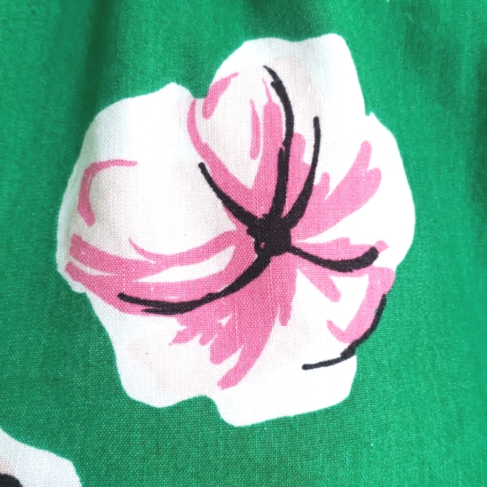 Charter Club Linen Paperbag Floral Tie Waist Green Pink Yellow Summer Shorts M - Picture 8 of 12